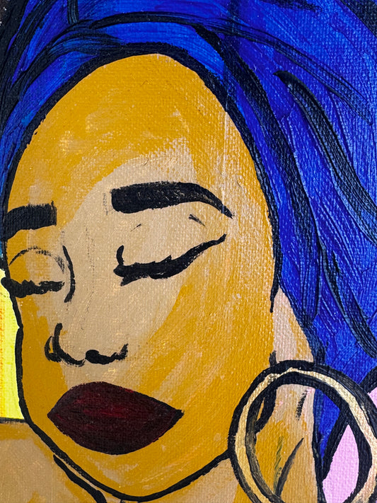 "She Knows"- Original Acrylic Portrait 11x14