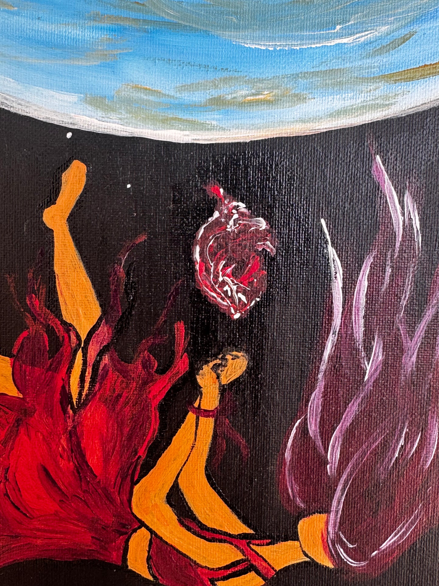 "Against My Heart"- Original Acrylic Painting 11x14