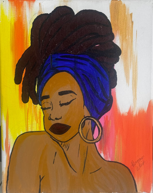 "She Knows"- Original Acrylic Portrait 11x14