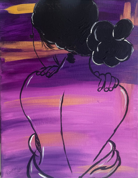 "Comfort Held"- Original Acrylic Figurative Painting 11x14