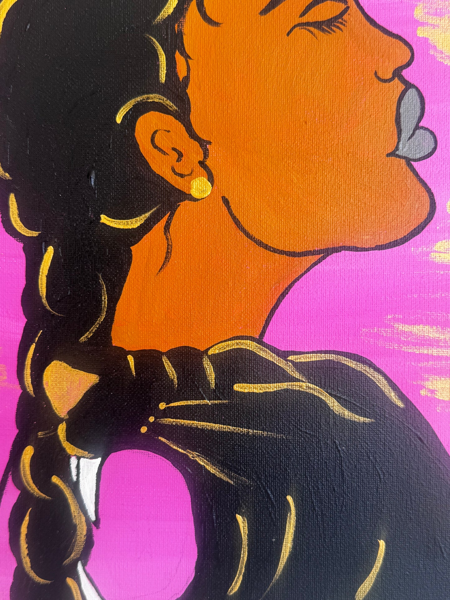 "Unbothered"- Original Acrylic Portrait 11x14