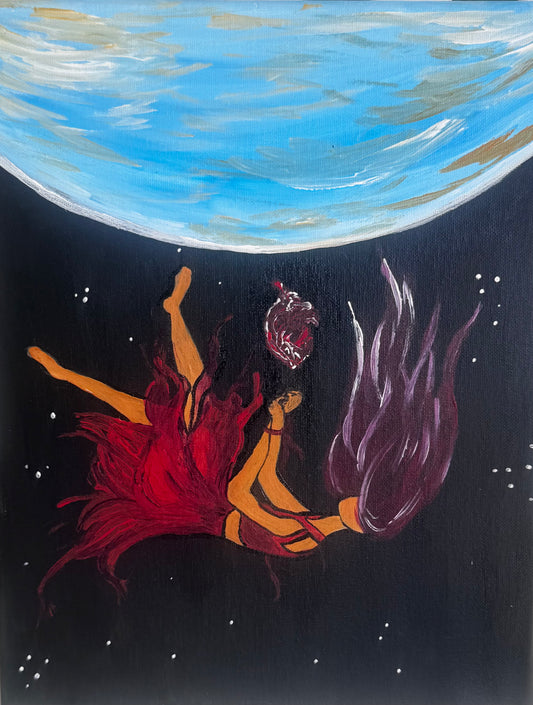 "Against My Heart"- Original Acrylic Painting 11x14